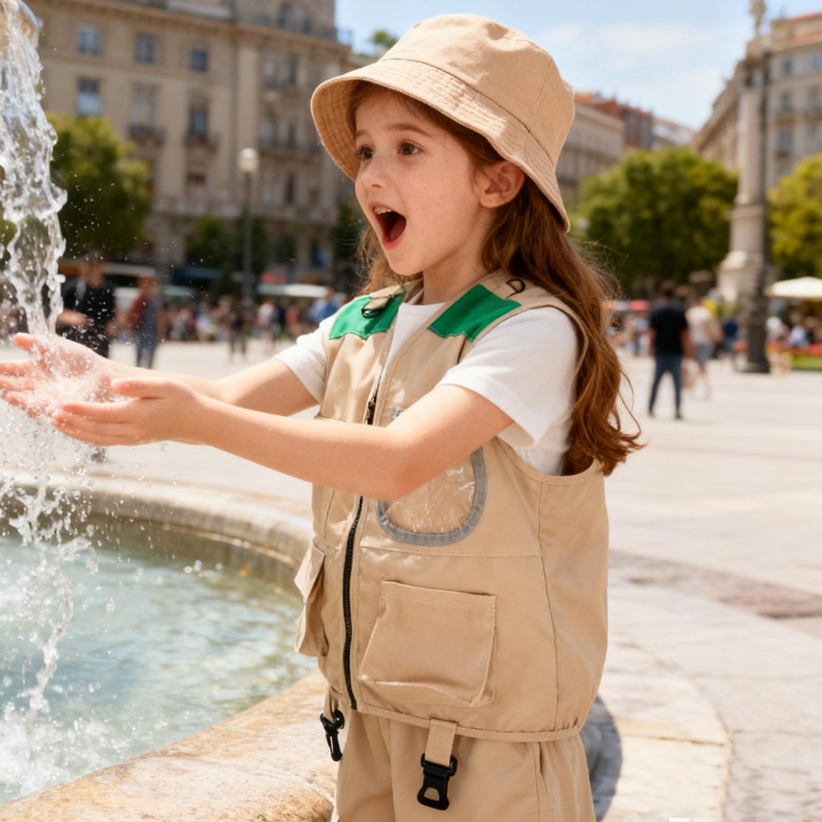 Kids Explorer hat and vest Cos - đánh giá và giá Outdoor Adventure Outfit