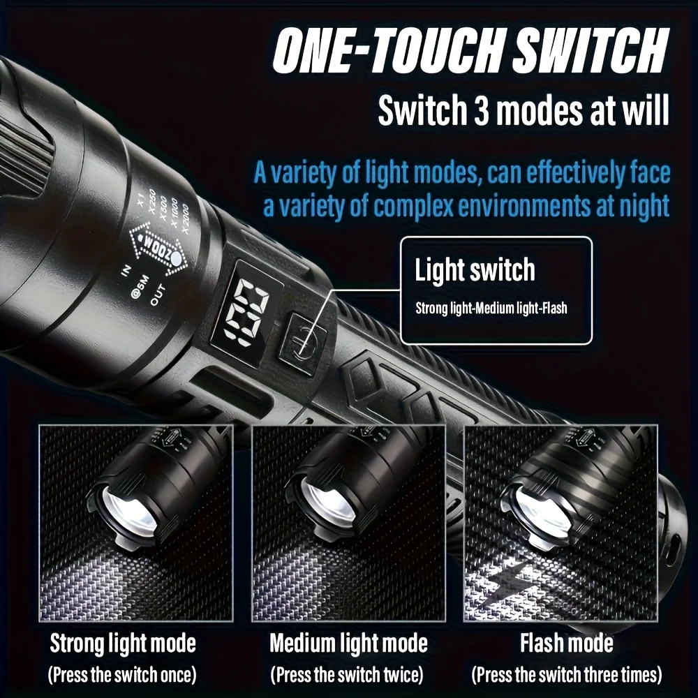 Tactical LED Flashlight 2000LM - đánh giá và giá Outdoor Adventure Trips