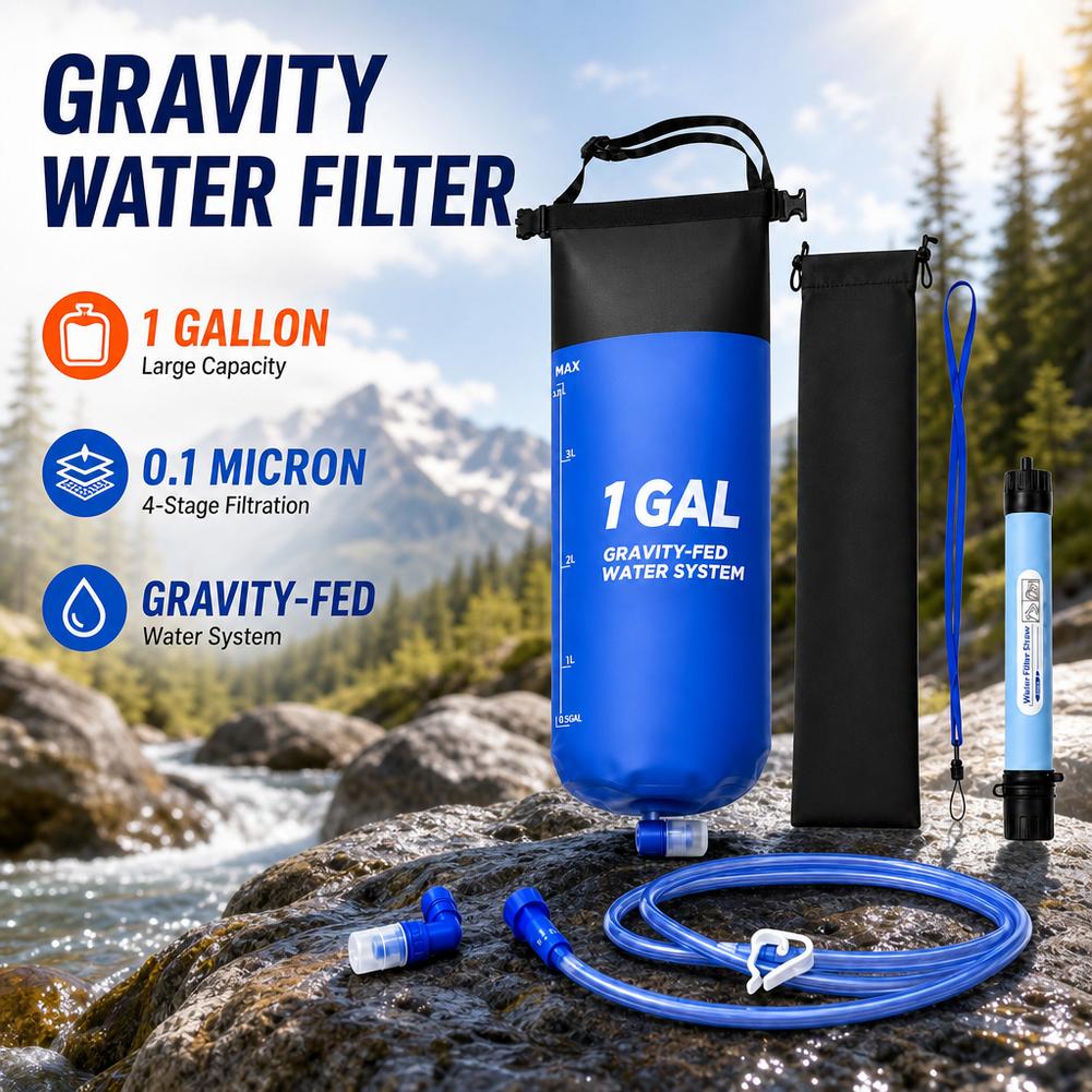 1 Gal Gravity Water Filter Bag - đánh giá và giá Outdoor Adventure Backpack
