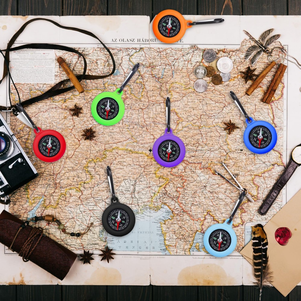 5-20 PCS Mini Compass Keychain - đánh giá và giá Outdoor Adventure Birthday Party