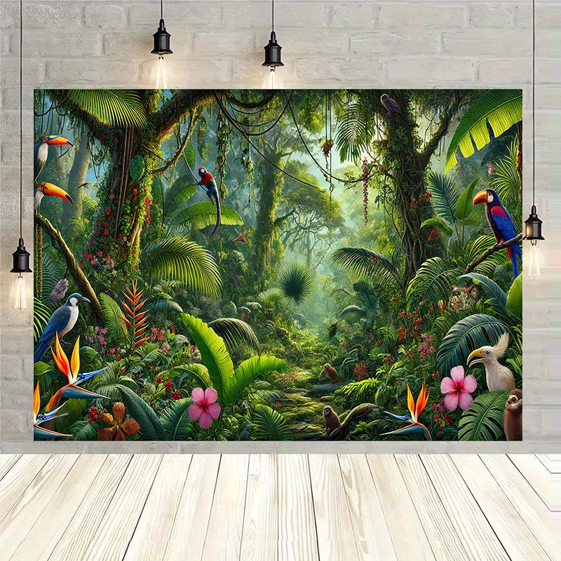 1pc Jungle Adventure Backgroun - đánh giá và giá Outdoor Adventure Birthday Party
